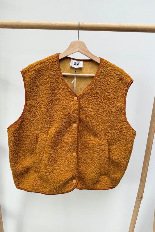 Kirsten Sleeveless Jacket -Mustard