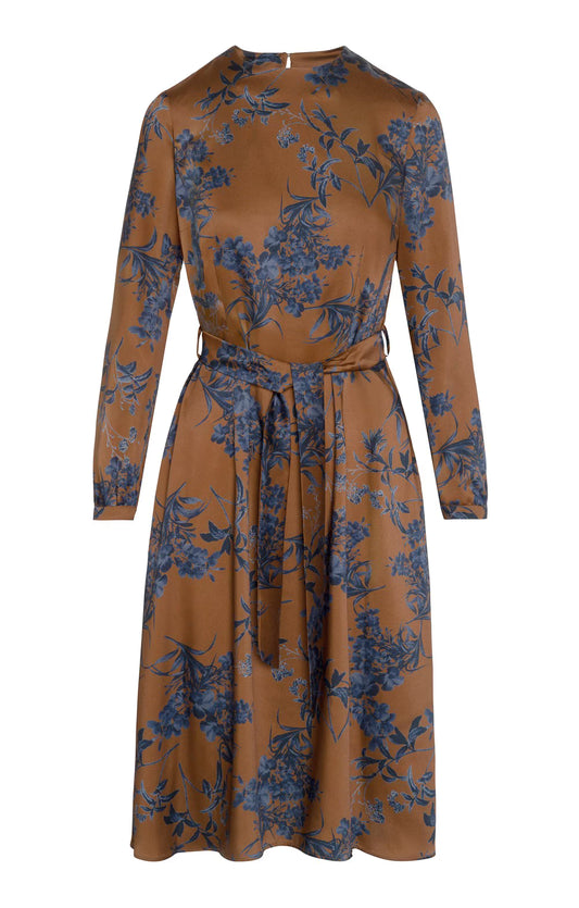 Ladies Waist Tie Floral Print Dress