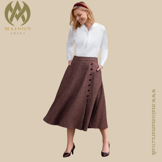 Ladies Tweed Swing Skirt