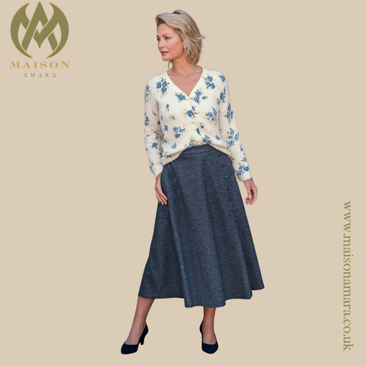 Ladies Button Swing Flannel Skirt
