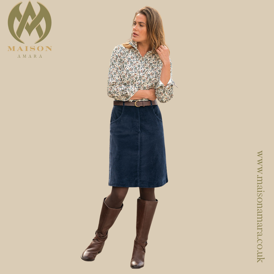 Ladies Short Needlecord Skirt