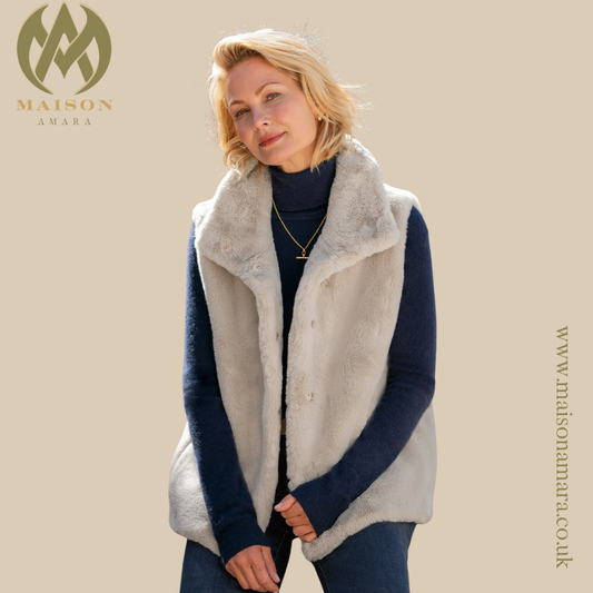 Ladies Rino & Pelle Fur Gilet