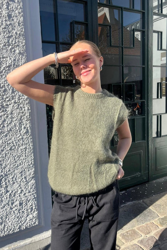Alba Mohair Vest -Khaki